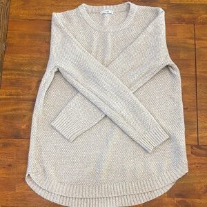 Pink Clover Light Tan Crew Neck Sweater